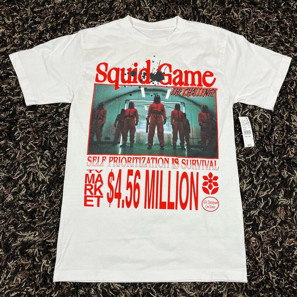 Market Studios x Squid Games Netflix White Sz‎ S New
